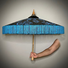 Load image into Gallery viewer, BLUE DAHLIA (fringed in blue)