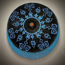 Load image into Gallery viewer, BLUE DAHLIA (fringed in blue)