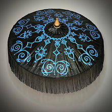 Load image into Gallery viewer, BLUE DAHLIA (fringed in black)