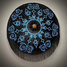 Load image into Gallery viewer, BLUE DAHLIA (fringed in black)